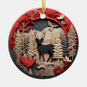 Kerst Christelijke gepersonaliseerde rustiek Keramisch Ornament (Voorkant)