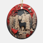 Kerst Christelijke gepersonaliseerde rustiek Keramisch Ornament (Links)