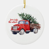 Kerst Christelijke gepersonaliseerde vakantie Keramisch Ornament (Voorkant)