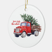 Kerst Christelijke gepersonaliseerde vakantie Keramisch Ornament (Links)