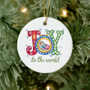 Kerst Christelijke gepersonaliseerde vakantie Keramisch Ornament