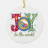 Kerst Christelijke gepersonaliseerde vakantie Keramisch Ornament (Voorkant)