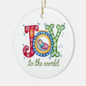 Kerst Christelijke gepersonaliseerde vakantie Keramisch Ornament (Links)