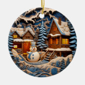 Kerst Christelijke gepersonaliseerde vakantie Keramisch Ornament (Voorkant)