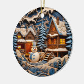 Kerst Christelijke gepersonaliseerde vakantie Keramisch Ornament (Links)