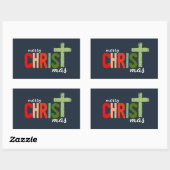 Kerst Christelijke tekst Inspirerend Rechthoekige Sticker (Vel)