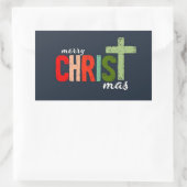 Kerst Christelijke tekst Inspirerend Rechthoekige Sticker (Tas)