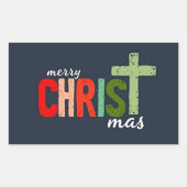 Kerst Christelijke tekst Inspirerend Rechthoekige Sticker (Voorkant)