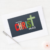 Kerst Christelijke tekst Inspirerend Rechthoekige Sticker (Envelop)
