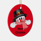 Kerst Cirkel Ornament/Sniejman Keramisch Ornament (Rechts)