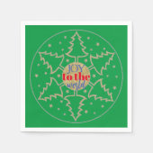 Kerst Cirkel van Groene Bomen Servet (Voorkant)