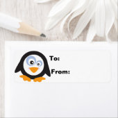 Kerst Cirkel van Pinguïns Gift Labels (Insitu)