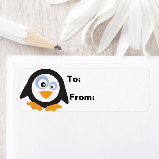 Kerst Cirkel van Pinguïns Gift Labels (Insitu)