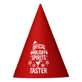 Kerst citaat grappige feestgeesten proever rode feesthoedjes (Voorkant)
