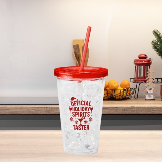 Kerst citaat grappige feeststemming proefpersoon acryl drinkbeker