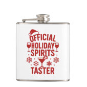 Kerst citaat grappige feeststemming proever heupfles (Voorkant)
