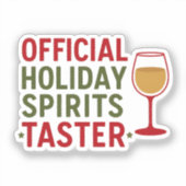 Kerst citaat grappige feeststemming proever sticker (Voorkant)