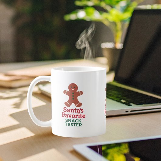 Kerst citaat grappige snack tester peperkoek man koffiemok