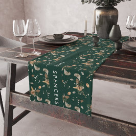 Kerst Citrus Botanische Bloemen | Monogram Korte Tafelloper