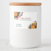 Kerst Citrus Sudderpot Geuren Voedselcontainer Etiket (Voorkant)