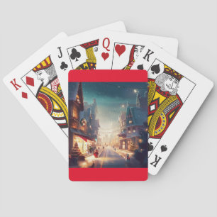 Kerst City Street (2) Pokerkaarten