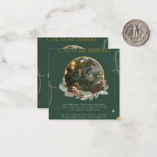Kerst Clam & Heldergroene Notitiekaart Notitiekaartje