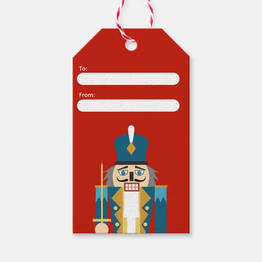 Kerst Classic Notenkraker Gift Label Cadeaulabel (Voorkant)