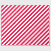 Kerst Classic Rood Wit Strepen Elegant Trendy Cadeaupapier (Vlak)