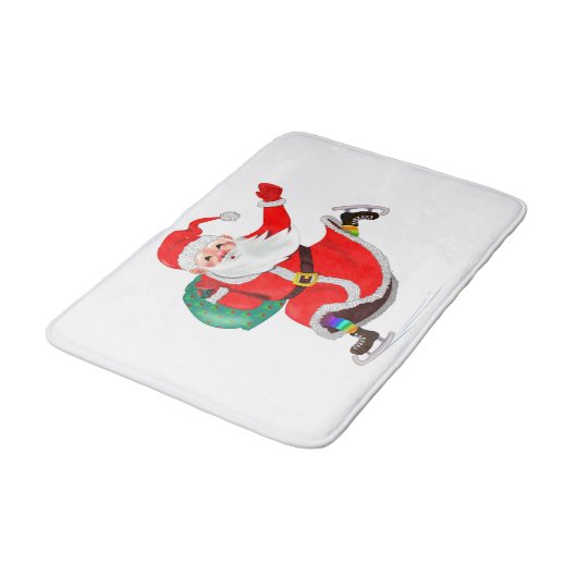 Kerst Claus Cadeaubadmat -  Badmat (Gekanteld)