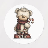 Kerst Clipart Collectie | Teddibeer Labels (Design 1)