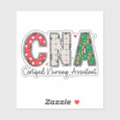 Kerst CNA gecertificeerde verpleegkundige assisten Sticker (Vel)