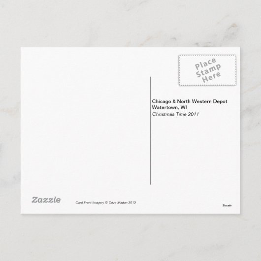 Kerst CNW Depot Briefkaart (Achterkant)