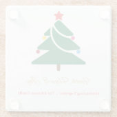 Kerst Coaster Glazen Onderzetter (Achterkant)