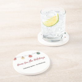 Kerst coaster zandsteen onderzetter