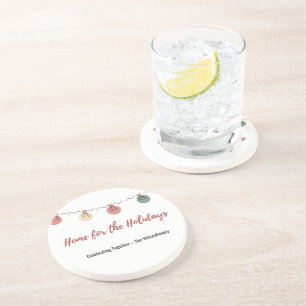Kerst coaster zandsteen onderzetter