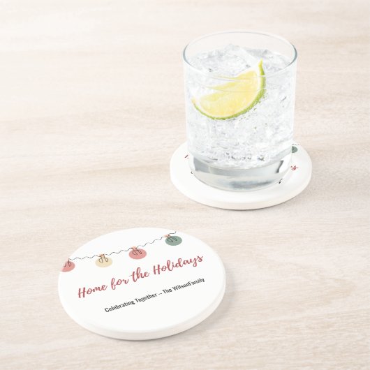 Kerst coaster zandsteen onderzetter (Zijkant)