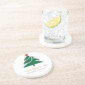 Kerst Coaster Zandsteen Onderzetter (Zijkant)