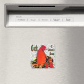 Kerst Cockadoedledoo Magneet (Insitu (Vaatwasser))