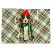 Kerst Cocker Spaniel Hond en Plaid Vakantie Groot Cadeauzakje (Achterkant)
