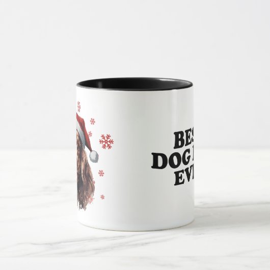 Kerst Cocker Spaniel Hond Gepersonaliseerd Mok (Midden)