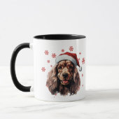 Kerst Cocker Spaniel Hond Gepersonaliseerd Mok (Links)