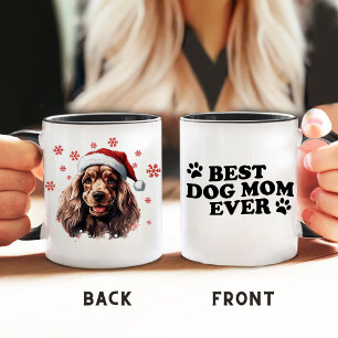 Kerst Cocker Spaniel Hond Gepersonaliseerd Mok