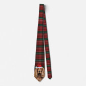 Kerst Cocker Spaniel hond met Kerstmis geruite kle Stropdas (Voorkant)