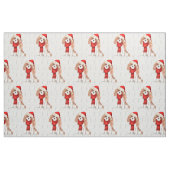 Kerst Cocker Spaniel Hond Woof Word Art Stof (Fat Quarter)