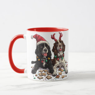 Kerst Cocker Spaniel Honden Mok