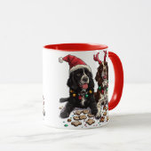 Kerst Cocker Spaniel Honden Mok (Voorkant rechts)