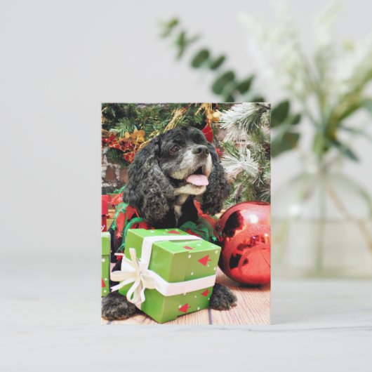 Kerst - Cocker Spaniel - Marshall Feestdagenkaart (Staand voorkant)