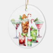Kerst Cocktail Dranken Drinken Keramisch Ornament (Links)