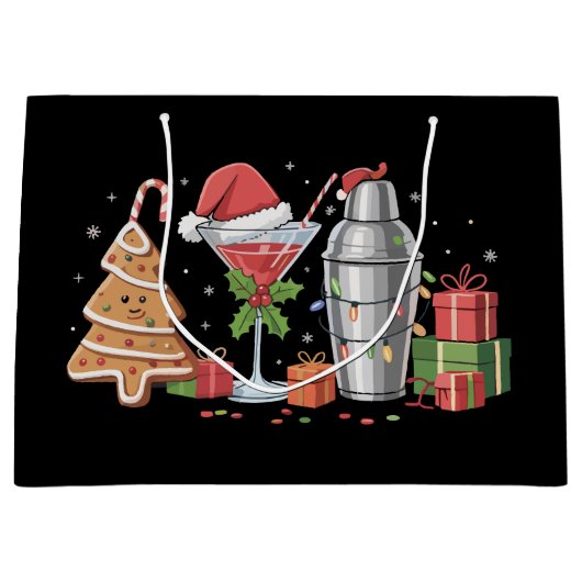 Kerst Cocktail Espresso Martini Drink Feest Groot Cadeauzakje (Voorkant)