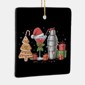 Kerst Cocktail Espresso Martini Drink Feest Keramisch Ornament (Rechts)